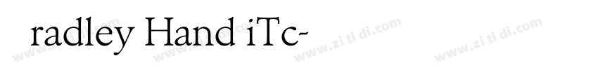 Eradley Hand iTc字体转换